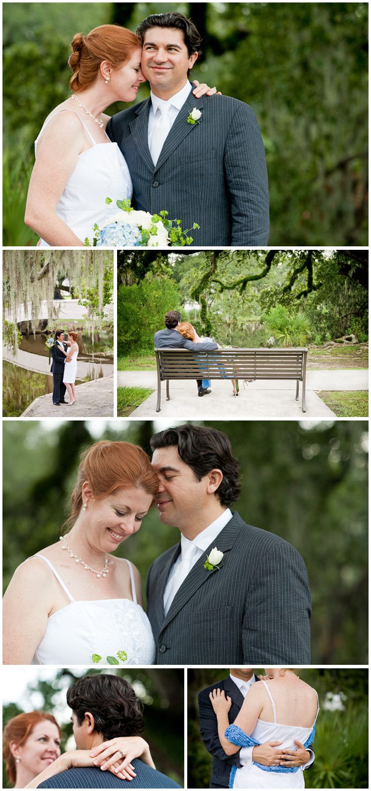Newly married in New Orleans City Park