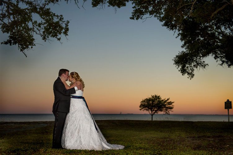 Sunset Beach Wedding Photo