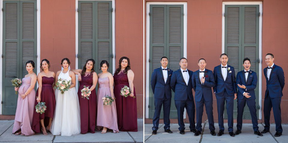Bridal Party Photos in New Orleans FrenchQuarter