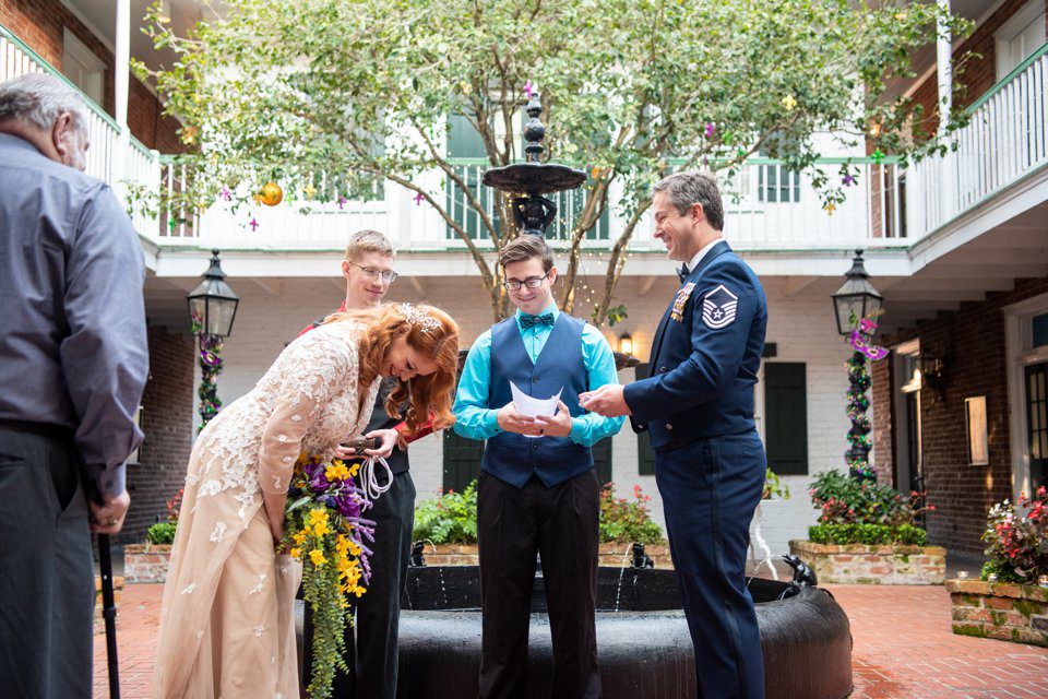 Courtyard Destination Wedding in New Orleans
