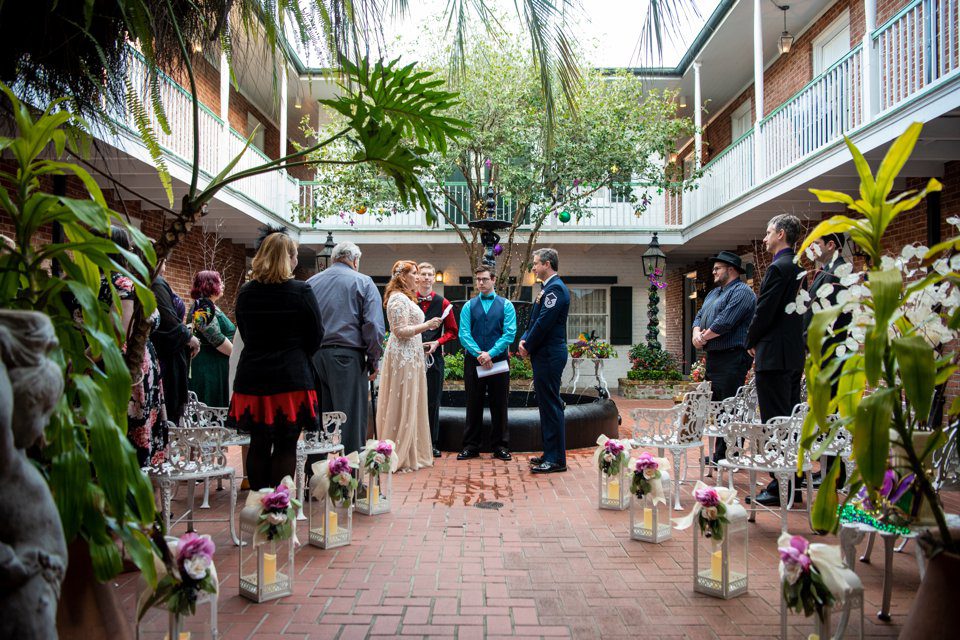 Courtyard Destination Wedding in New Orleans