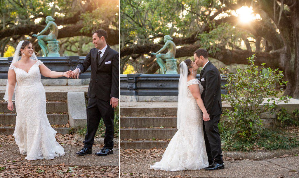 First look at Butler Fountain during elopement in City Park
