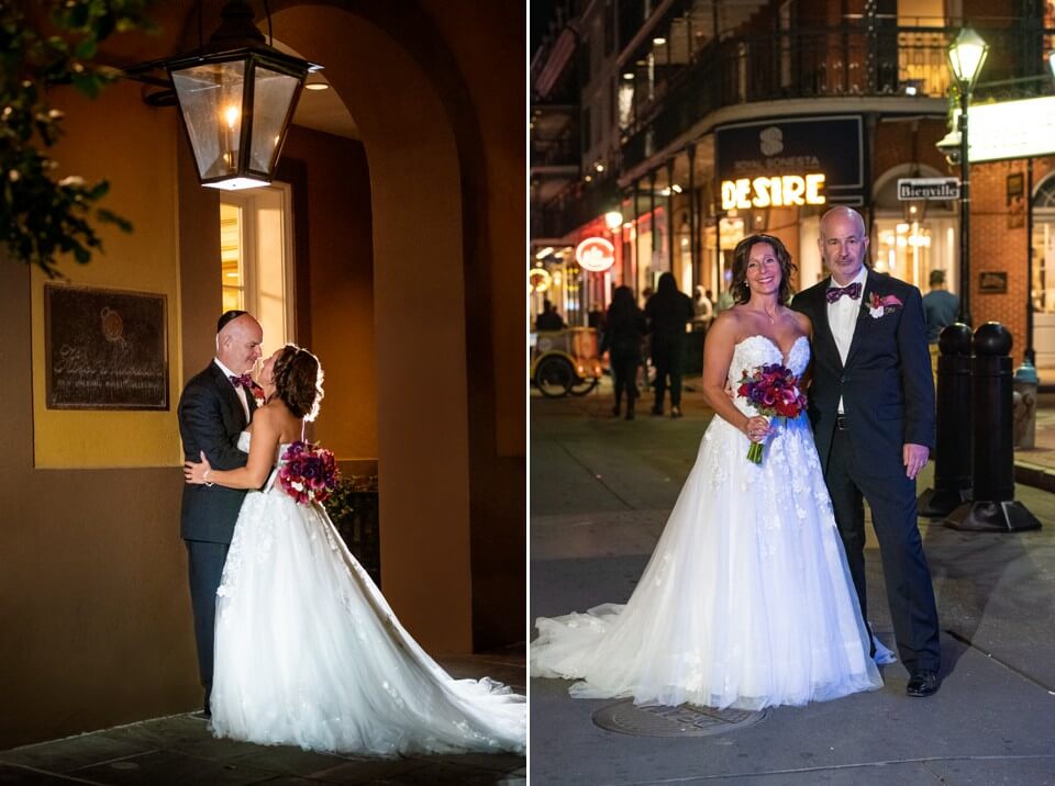 New Orleans Bride and Groom visit Bourbon Street