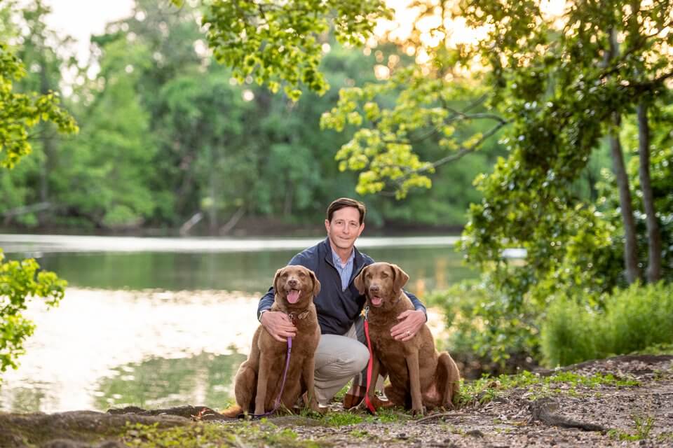 Photoshoot with dogs in Audubon Park