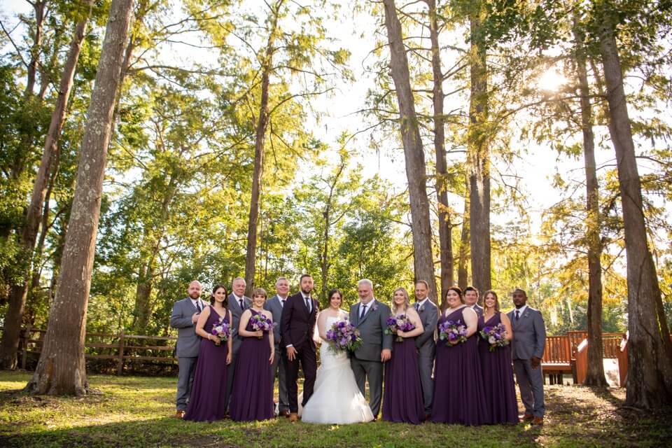 Bridal Party Portraits at Palmettos on the Bayou