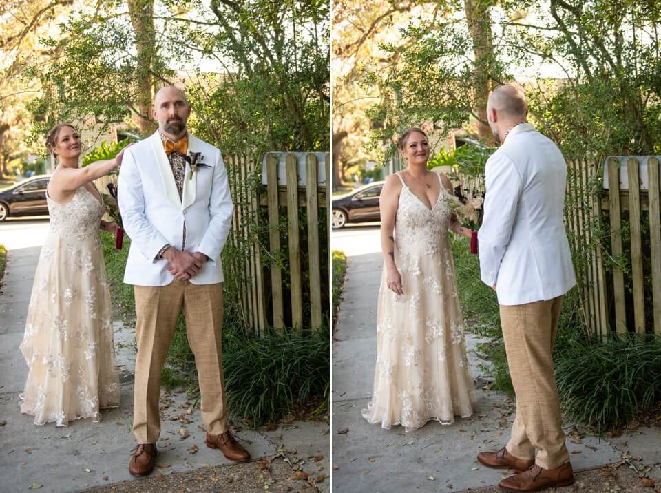 Wedding First Look in New Orleans