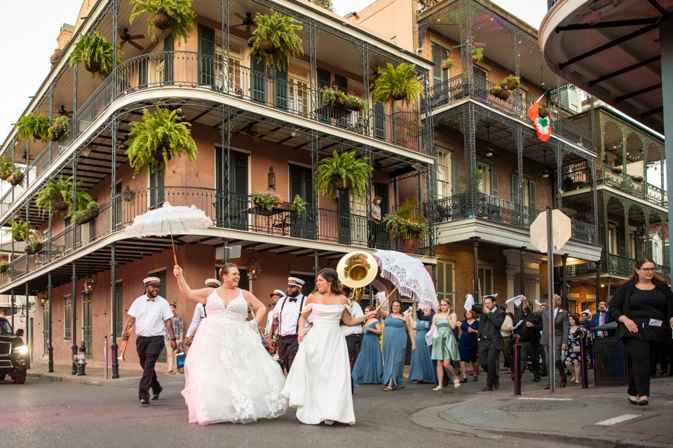 Wedding Second line in New Orleans