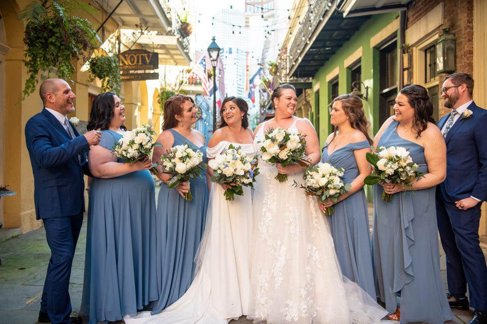 Wedding Party Photos in French Quarter