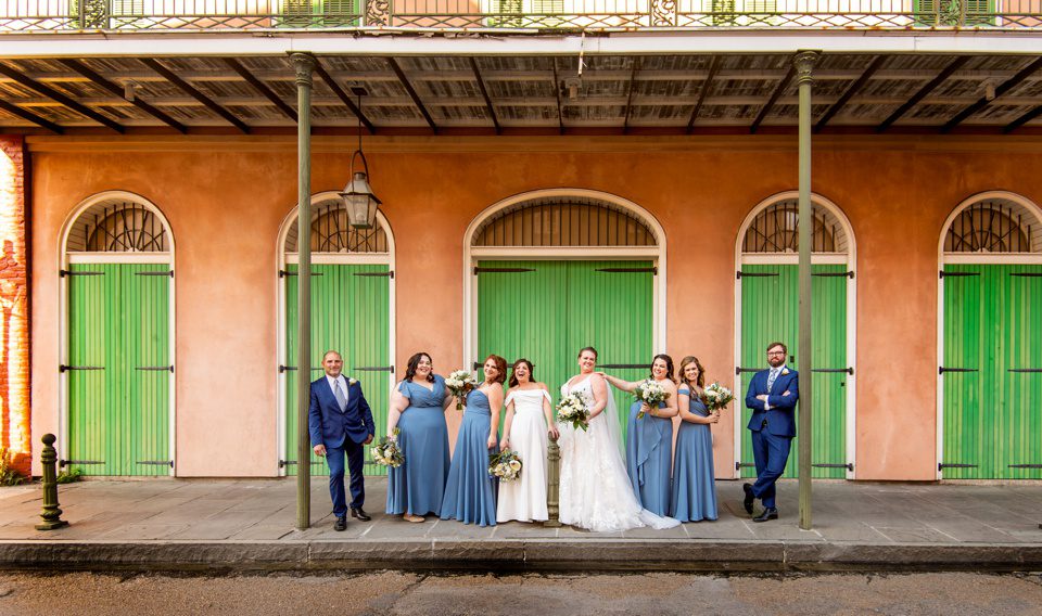 Wedding Party Photos in French Quarter