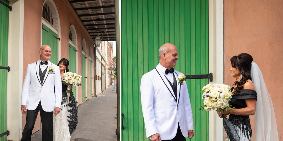 First Look New Orleans Small Destination Wedding