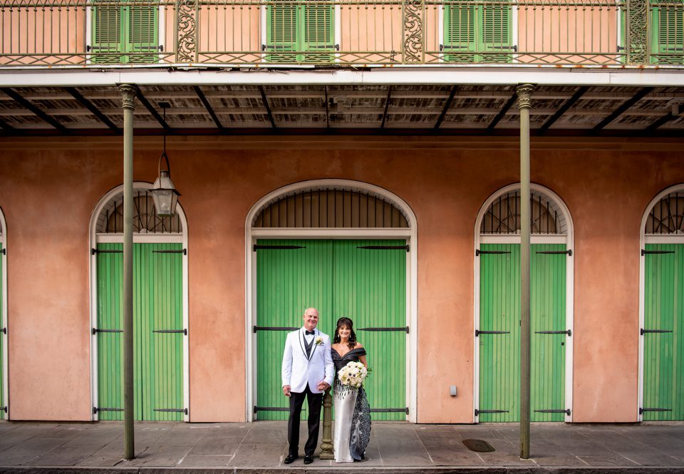 First Look New Orleans Small Destination Wedding